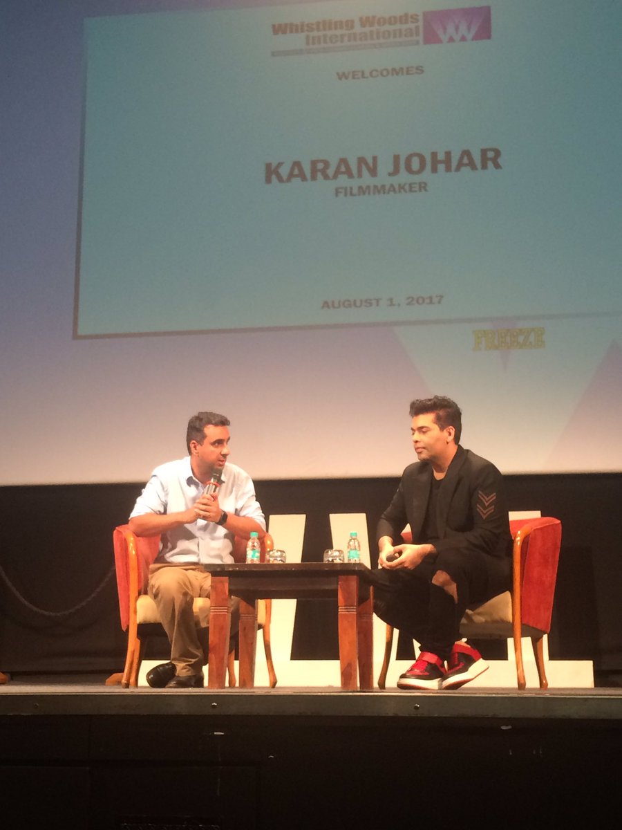 Whistling_Woods's tweet photo. #WWIMasterClass with @karanjohar has begun. Stay tuned for updates https://t.co/NXi70stXWq