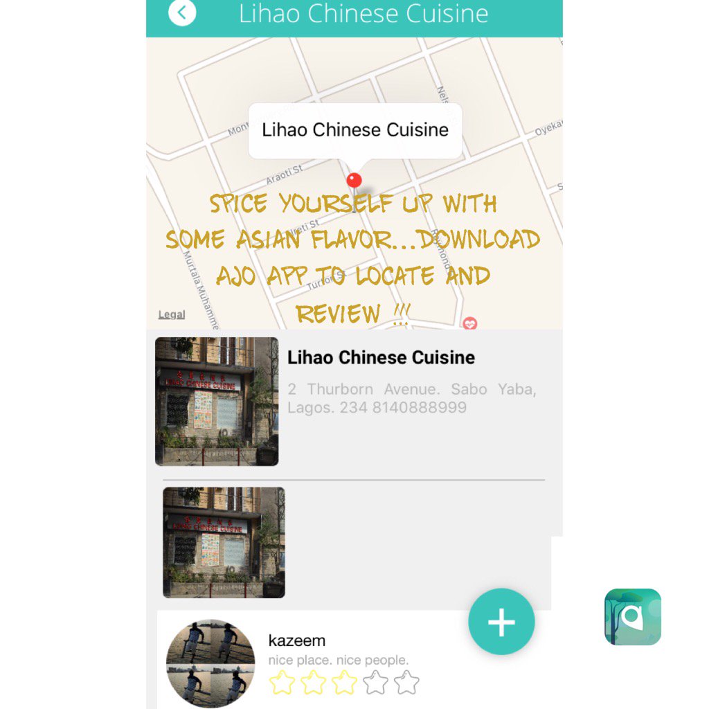 ajo_africa's tweet photo. Looking for a different taste? Asian flavor... #restaurant #ajoapp #ajoafrica #locate #reviews #lunch #Android https://t.co/GJkMcb1BeL