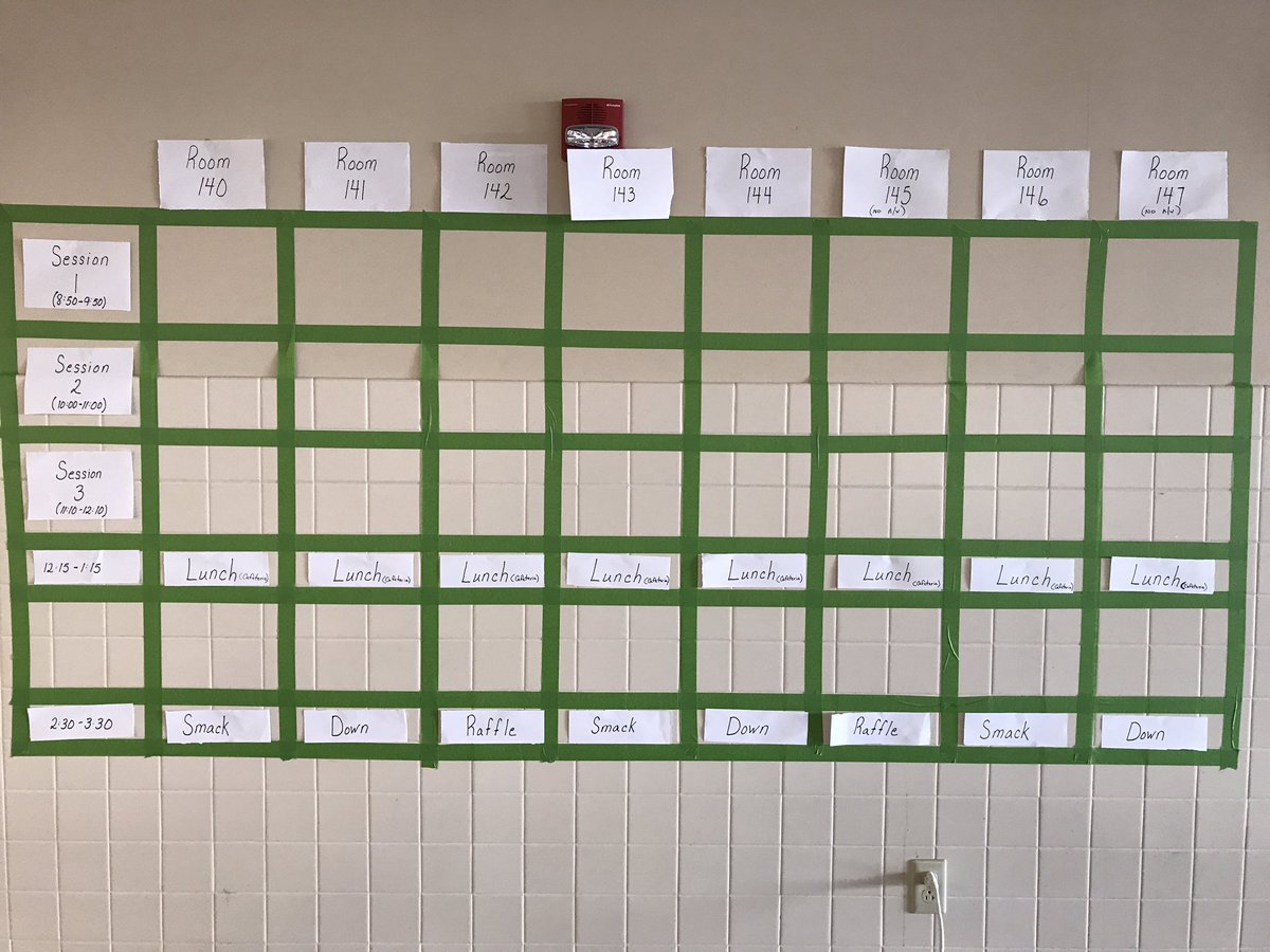 edcampCR's tweet photo. Nothing says #Edcamp like a blank schedule just an hour before start! #EdcampCR #WestShoreProud https://t.co/3gMHRqAUlS