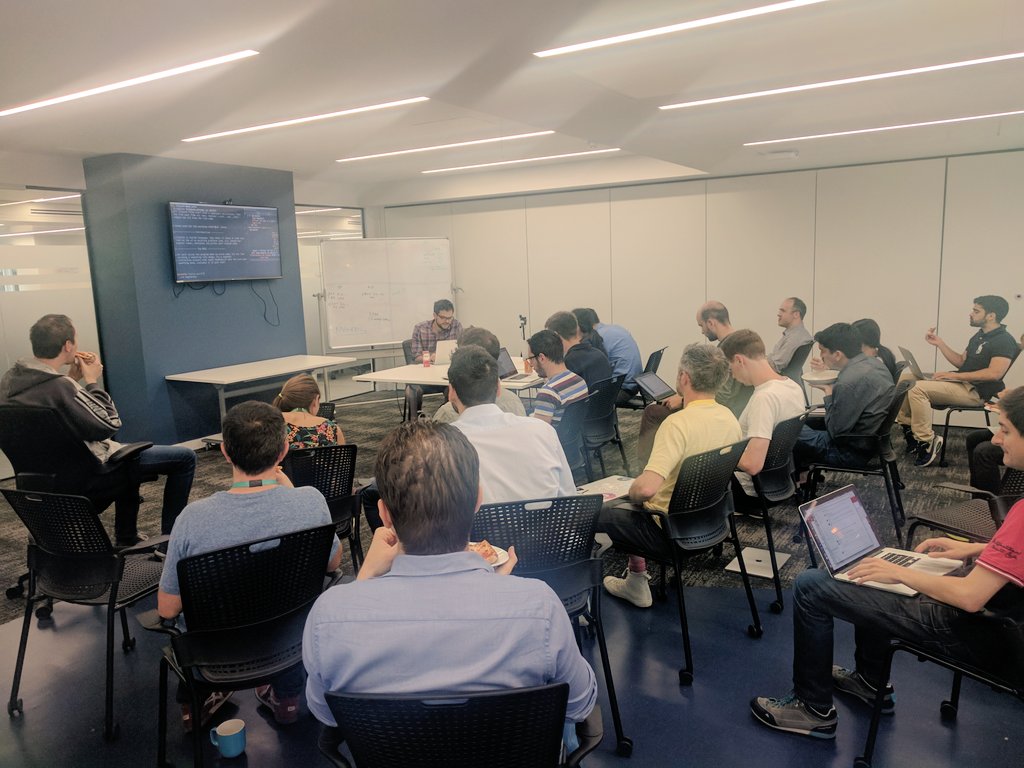 elibelly's tweet image. Today on the menu at @thetrainline HQ is a #Clojure 101 workshop #SummerOfCraft #alwaysBeLearning 👏👏🍕👩‍💻👩‍💻 @trainlineEngine #engineering