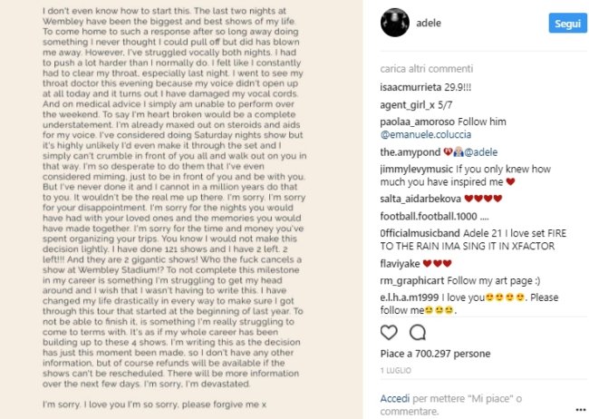Crikkosan's tweet photo. #Adele #adelethefinale Cosa insegna il crollo della superstar.  A lesson in a superstar breakdown https://t.co/huQPs0d9N0 https://t.co/KyB9tD4QjV