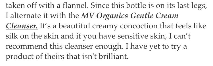 This is what I have to say about the brilliant <a href="/mvskincare/">MV Organic Skincare</a> gentle cream cleanser. Read my post: bit.ly/2vi7ANF #Bbloggers
