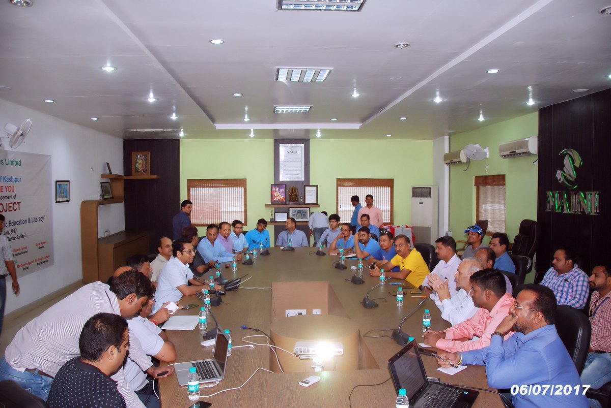 NainiGroup_Ksp's tweet photo. A press conference was held at Conference Hall of Naini Tissues Limited. Board of Directors of NTL and Rotary delegates addressing the same. https://t.co/os2kccY802