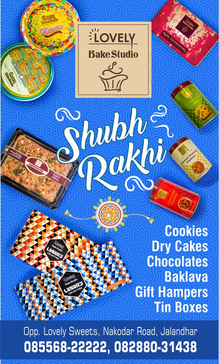 LovlyBakeStudio's tweet photo. Celebrate Rakhi with @LovlyBakeStudio . Get exciting new range of bakery products. Visit Lovely Bake Studio, Nakodar Road Jalandhar. https://t.co/4iSniyzcuR