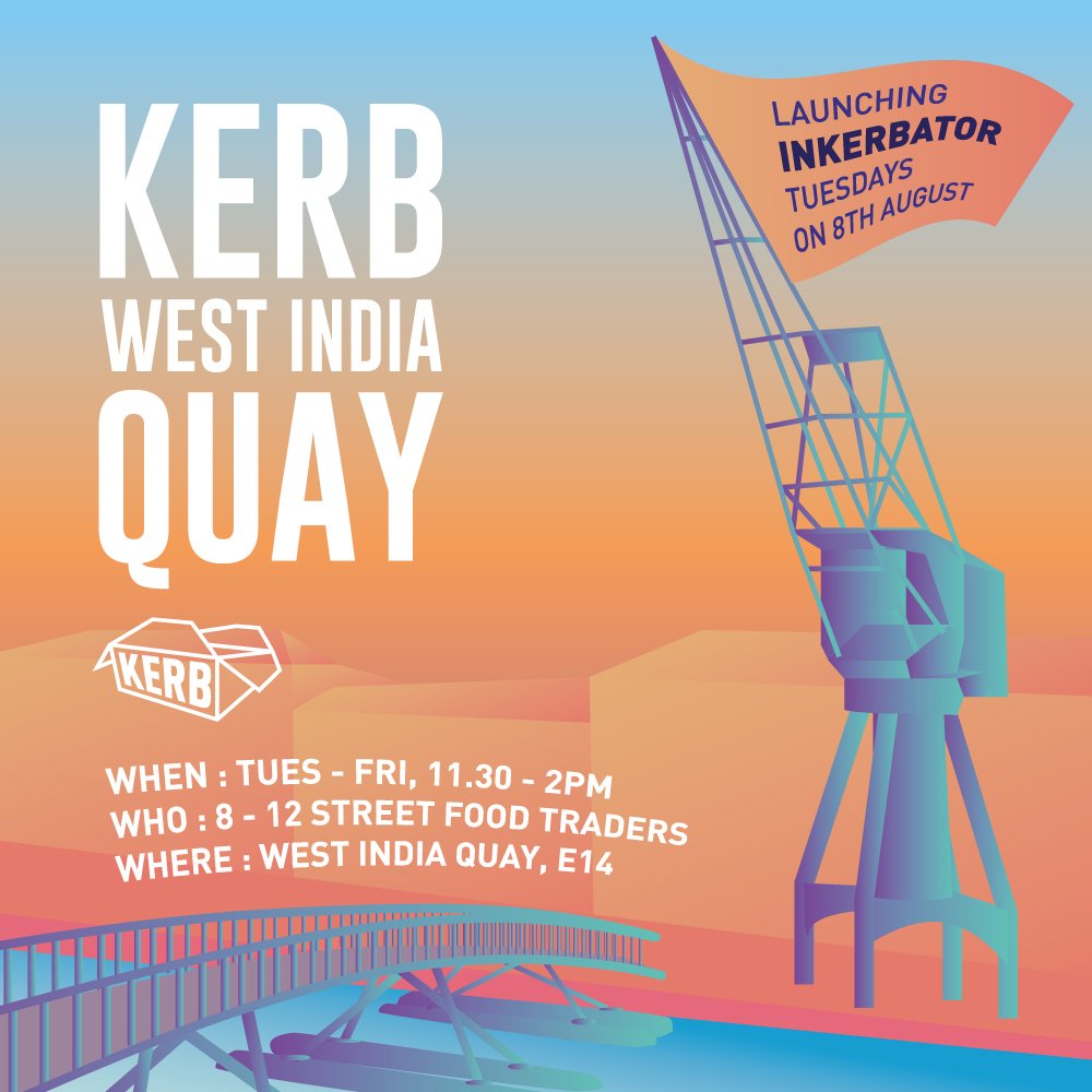 LAUNCHING: #inKERBator Tuesdays at #KERBWestIndiaQuay🎉A whole raft of fresh streetfood talent, RT to spread the news👉bit.ly/2vo4Uz3
