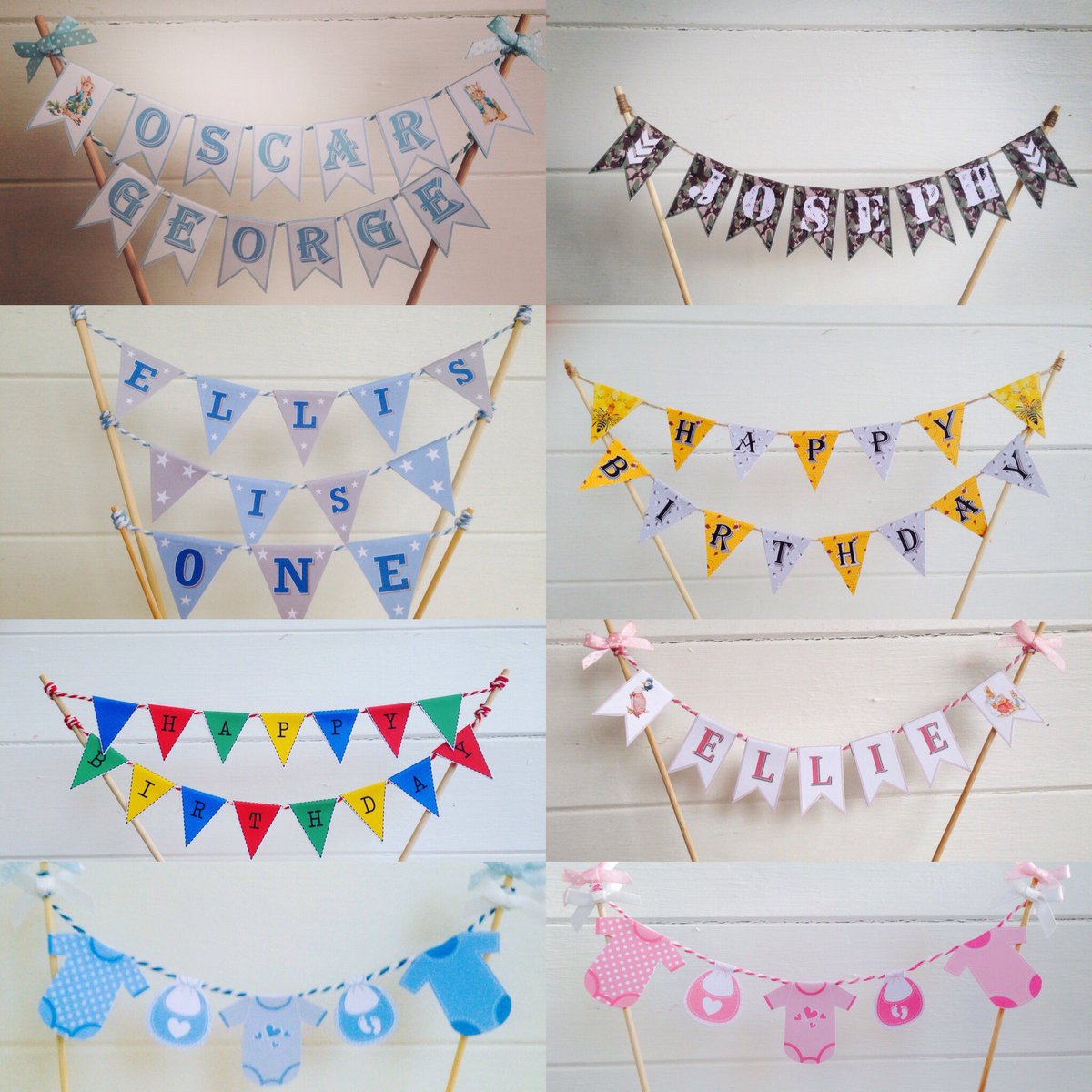 hullbunting's tweet photo. Just a small selection of cake bunting we can design &amp; make. All original designs made by Hull Bunting. https://t.co/Z15lKNqv2w