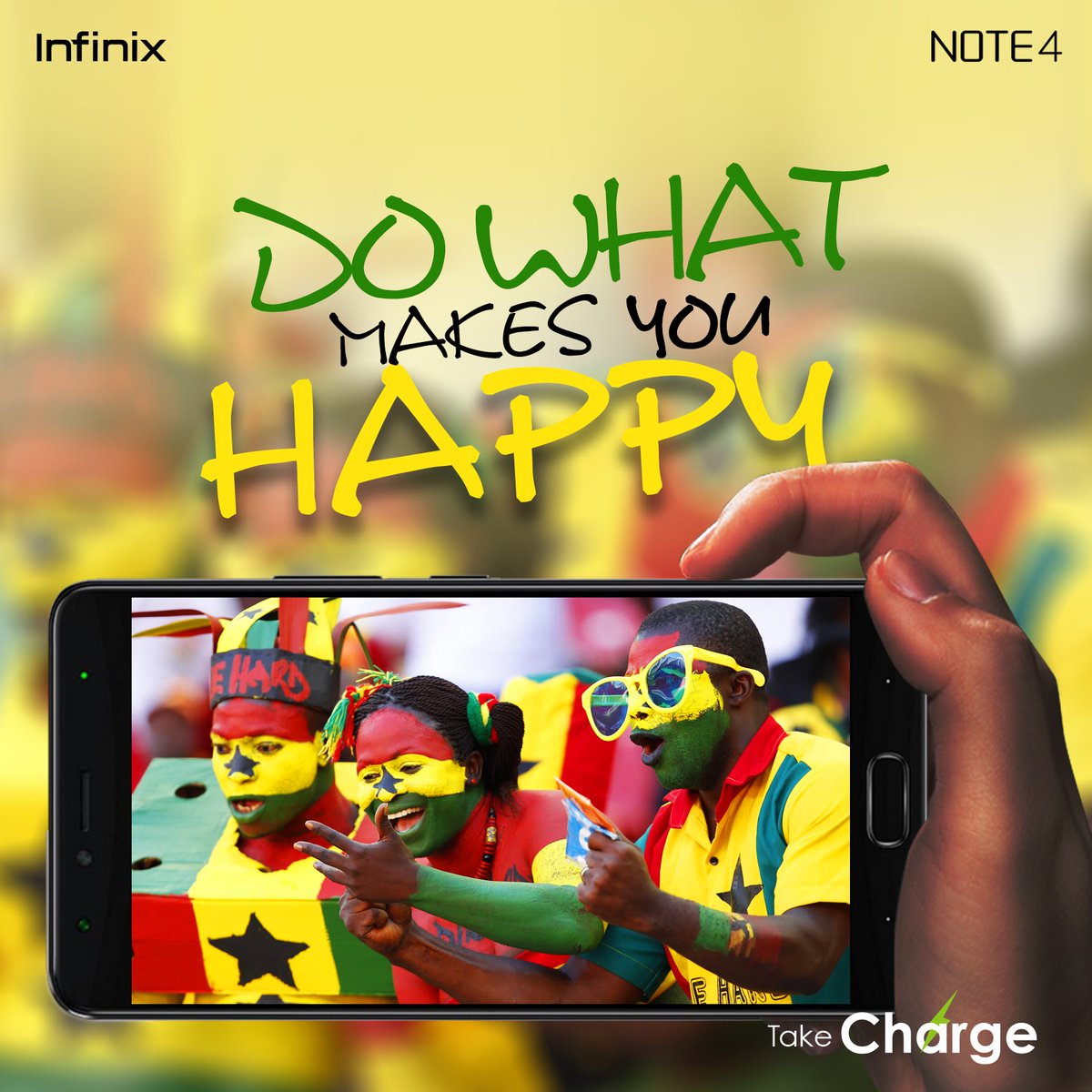 InfinixGhana's tweet photo. It's the beginning of a fruitful month filled with hope. Ensure you do more of what makes you happy & #TakeCharge with the Note4. #Go4Note4 https://t.co/GeeAbHtMXd