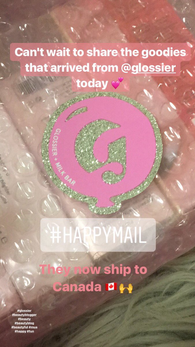 fashionB4funct's tweet photo. @glossier love my goodies I received today #GLOSSIER #birthdaybalm #puff #moonstone #quartz #haloscope #highlighter #glossgirl #campglossier https://t.co/N569wpWnIl