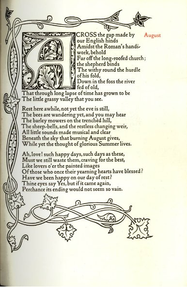 Welcome #August with Morris' poem from the Earthly Paradise: