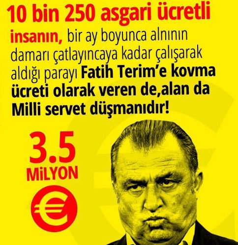 Uğur Meleke'den Fatih Terim'e; "O tazminatı bağışla Hocam. Türk halkı, çalışmadan size 4M€ ödenmesini istemiyor"