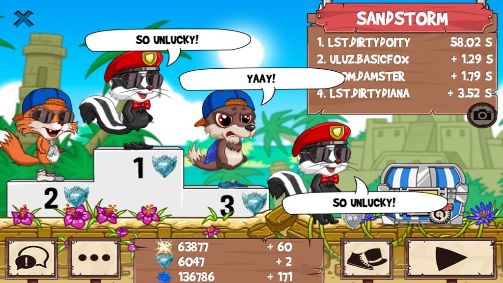 odelisandwich's tweet image. All those guys just got washed #funrun2 #Basicfox #Damster #DirtyDiana