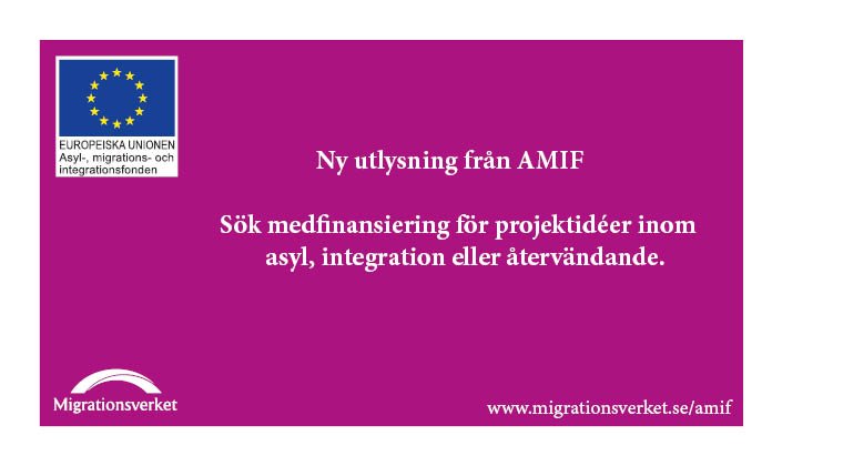 AMIFsverige's tweet photo. Nu öppnar #AMIFse höstens utlysning för projektidéer inom asyl, integration eller återvändande. #EUfunds
https://t.co/P7cpnybgE0 https://t.co/LIz4uuucYt