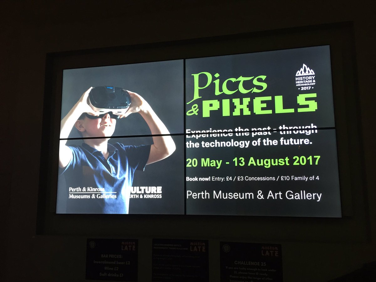 StAndrewsOVW's tweet photo. Not long left to see #picts & #pixels!! @CPKMuseums #vr #perth @PerthCityCentre @DigIt2017 @PerthandKinross #HHA2017 https://t.co/cq57SBhgw8 https://t.co/Rrwk38JBPF