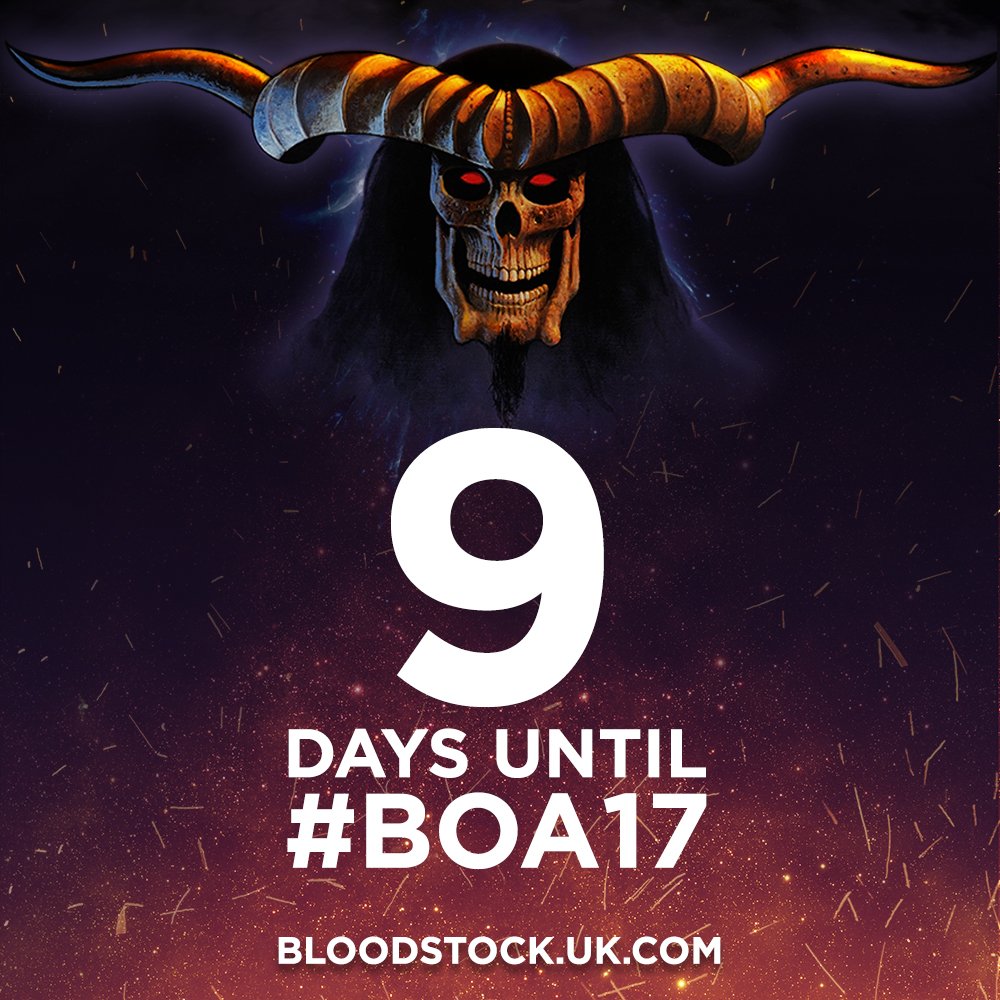 ⚡️9 DAYS!⚡️ The countdown continues - who's ready for Bloodstock 2017?! SEE YOU IN THE PIT! DAY tickets ONLY here: bloodstock.uk.com