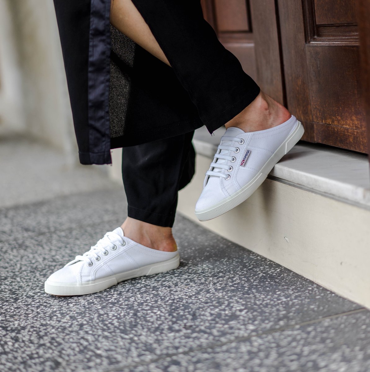 superga backless sneakers