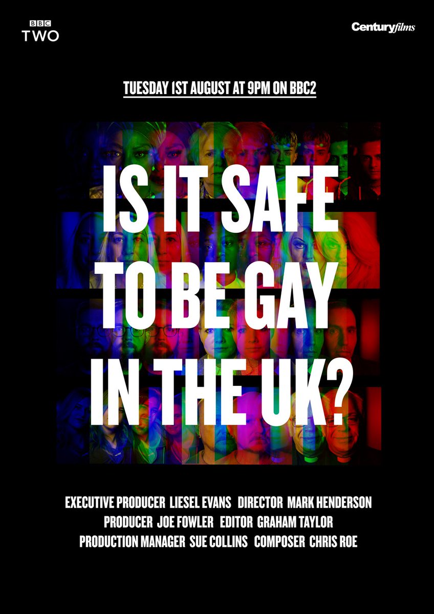 Tonight 9pm <a href="/BBCTwo/">BBC Two</a> 'Is It Safe To Be Gay In The UK?' Brave people speaking out about their experiences. Please watch #GayBritannia #LGBTQ