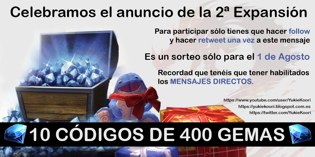 YukieKoori's tweet photo. ¡Celebramos el anuncio de la 2ª Expansión del Guild Wars 2 con este sorteo!
Se anunciarán los ganadores el 2 de Agosto. https://t.co/TEENLxPK0Z