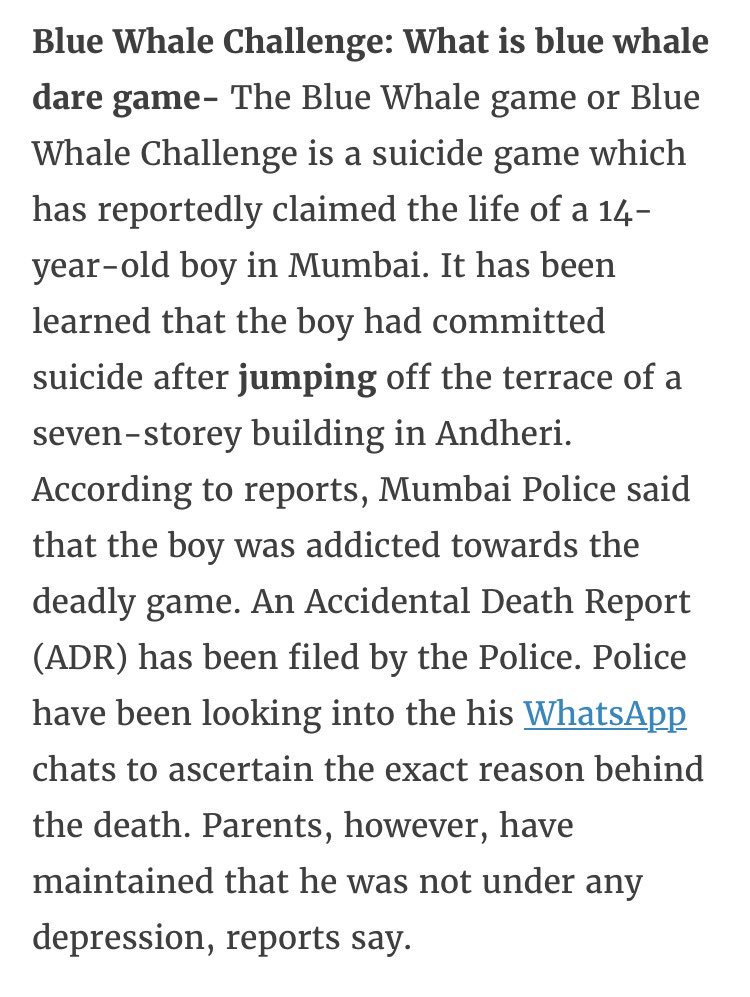 SimrankMundi's tweet photo. Please spread awareness regarding  #bluewhalechallenge 🙏
Harming yourself just to complete in some stupid game does not make you a winner https://t.co/zcI3i4jZkw
