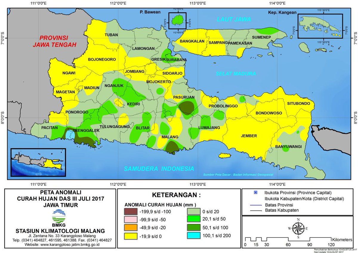 Bmkg Staklim Malang Na Twitteru Update Peta Anomali Curah