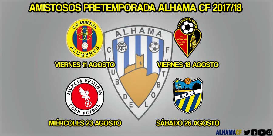 AlhamaElPozo's tweet photo. AMISTOSOS | Estos serán los 4 partidos que @AlhamaFeminas llevará a cabo en esta pretemporada para preparar el inicio de liga. #Comenzamos ⚽ https://t.co/QhacqXEEWc