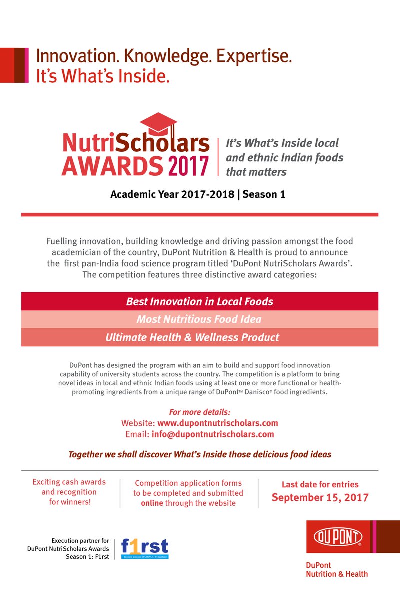 Danisco's tweet photo. #Innovate ethnic #Indianfoods! Be a part of ‘DuPont NutriScholars Awards #DNA #Danisco https://t.co/2SADWKqV9K https://t.co/wzKqz7Xzpg