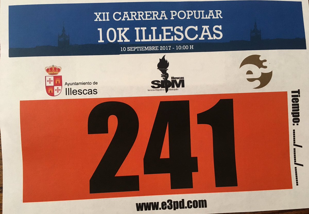 eibel26's tweet photo. Este año vuelvo a disfrutar de mi carrera🏃🏾 🏁favorita #YoVoy #e3pd #illescas #puravida https://t.co/jnoDFfop0t