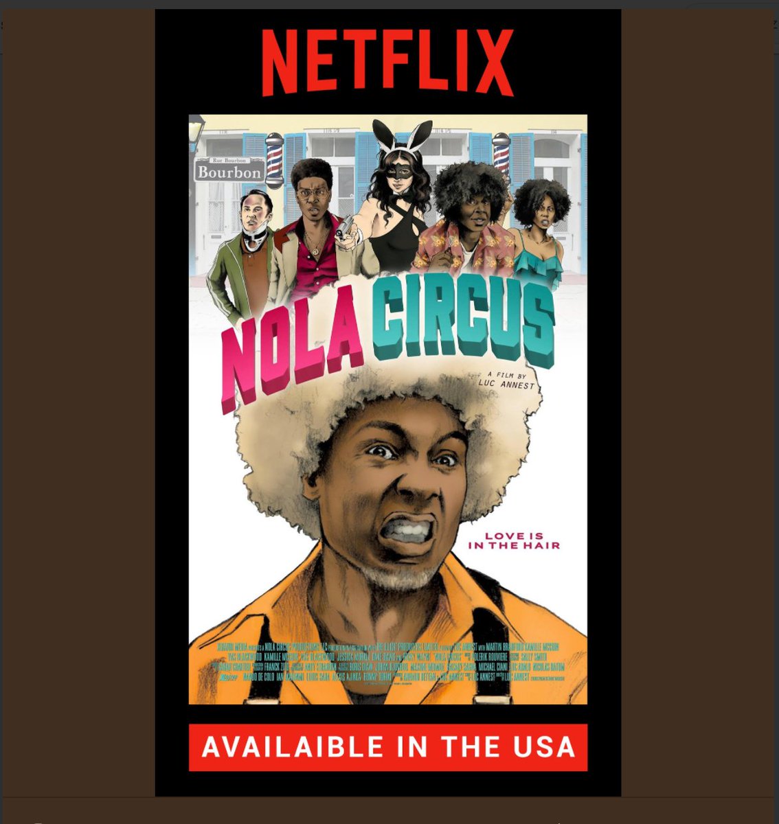 <a href="/NolaCircus/">Nola Circus</a> is available on <a href="/netflix/">Netflix</a> today in the USA. Much laughter guaranteed! <a href="/XLratorMedia/">XLrator Media</a> <a href="/films_pace/">PACE Films</a> <a href="/KamilleMcCuin/">✨Kamille McCuin✨</a> <a href="/nicoye/">Nicoye Banks</a>