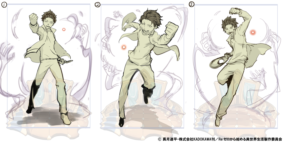 【キャラ紹介①】リゼロキャラを一部ポーズラフと一緒に紹介していくよー!どのポーズになるのかはお楽しみに♪まずは〜、スバルさん!突如として異世界に召喚された主人公さんだよ!死んで運命をやり直す『死に戻り』の力を授けられて過酷な運命に立ち向かっていくんだってー!#ラスピリ #リゼロ 