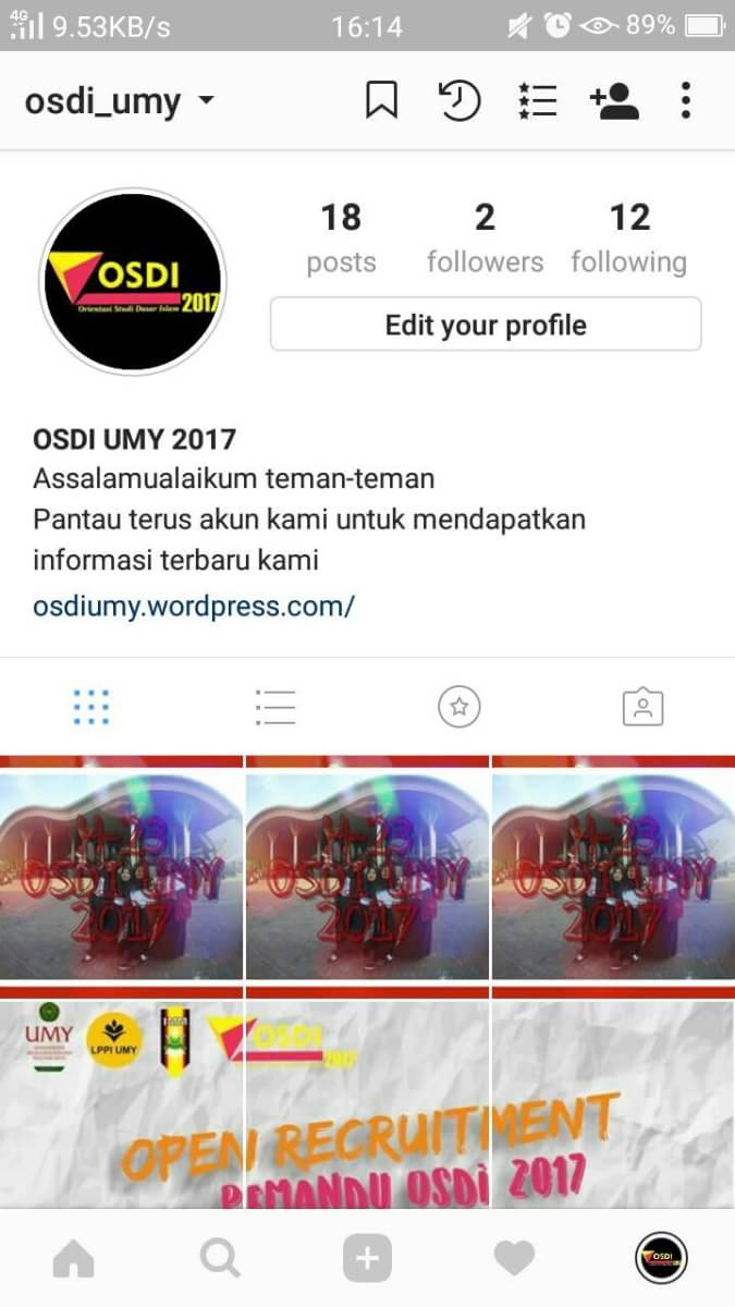 Go follow instagram baru kami di <a href="/osdi_umy/">Osdi UMY</a> soalnya IG kami agak sedikit bermasalah yang kemarin. Kepoin infonya ya. Semangat OSDI 💪