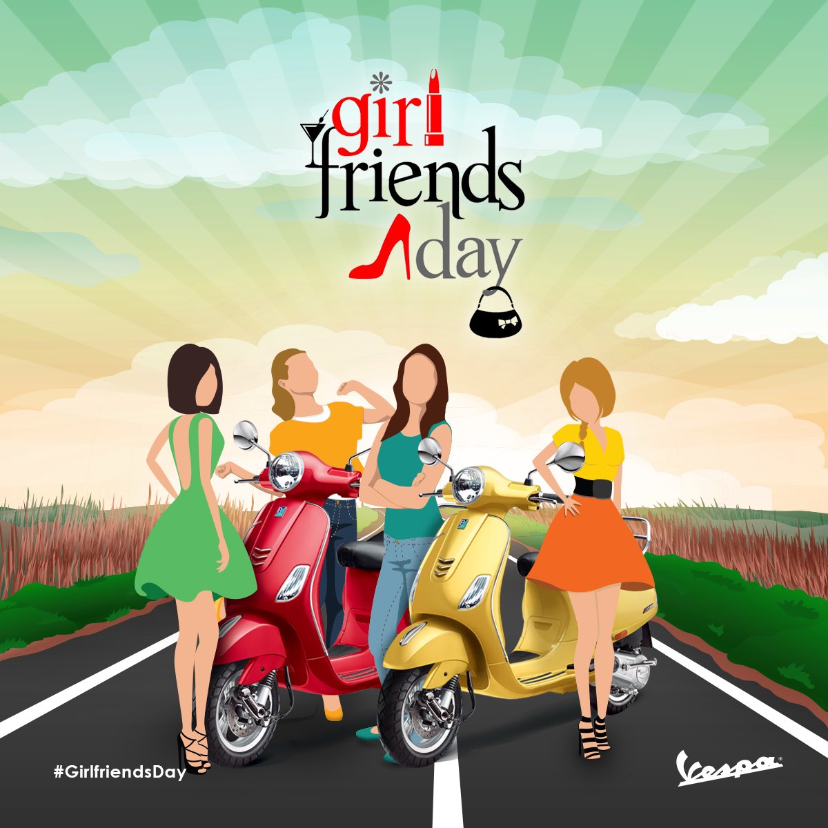 Bringing girlfriends together since 1946. Gather the girls cause its #GirlfriendsDay! #Vespa