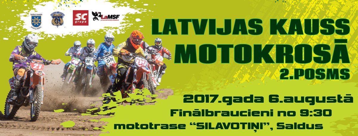 MXkomisija's tweet photo. Svētdien Latvijas Kausa motokrosā 2. posms Saldū un Oskara Kalpaka piemiņas kausa izcīņa motokrosā komandām
https://t.co/6yTAGNesZt https://t.co/PmFWzLT5Mo