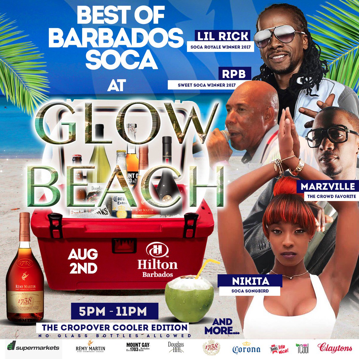 PowerXFour's tweet photo. GLOW BEACH — This Wednesday at Hilton Barbados Resort!

5pm - 11pm

Tickets ($30 USD) available at https://t.co/99OL1q2KUL! https://t.co/2aG9dR5ysg