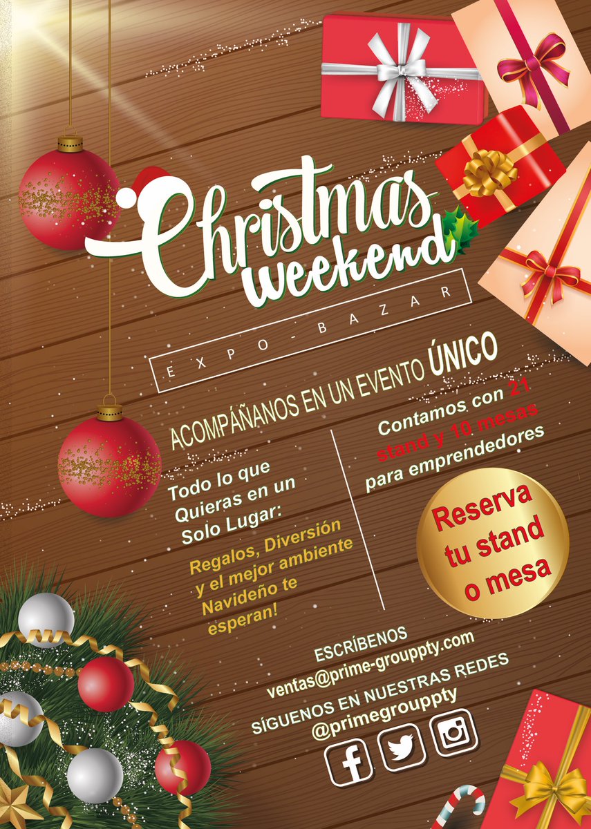 primegrouppty's tweet photo. Acompáñanos en Christmas Weekend #exponavidad 
Escríbenos a ventas@prime-grouppty.com Síguenos en nuestras redes! 👉primegrouppty https://t.co/tgijZ3YUQA