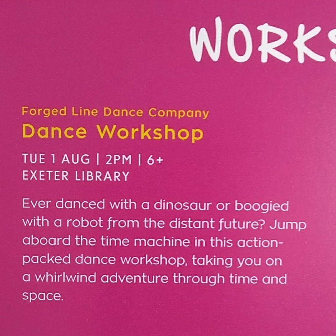emilybrowndance's tweet photo. Had a great time pretending to be a dinosaur today. Lots going on all week @UnPackedFest! @exeter_phoenix @ExeterLibrary https://t.co/fNtyzONDNw