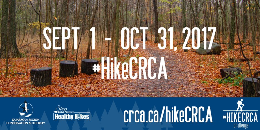 #HikeCRCA trails &amp; Cataraqui Trail for a chance to win some awesome prizes! visit crca.ca for #HikeCRCA Challenge details