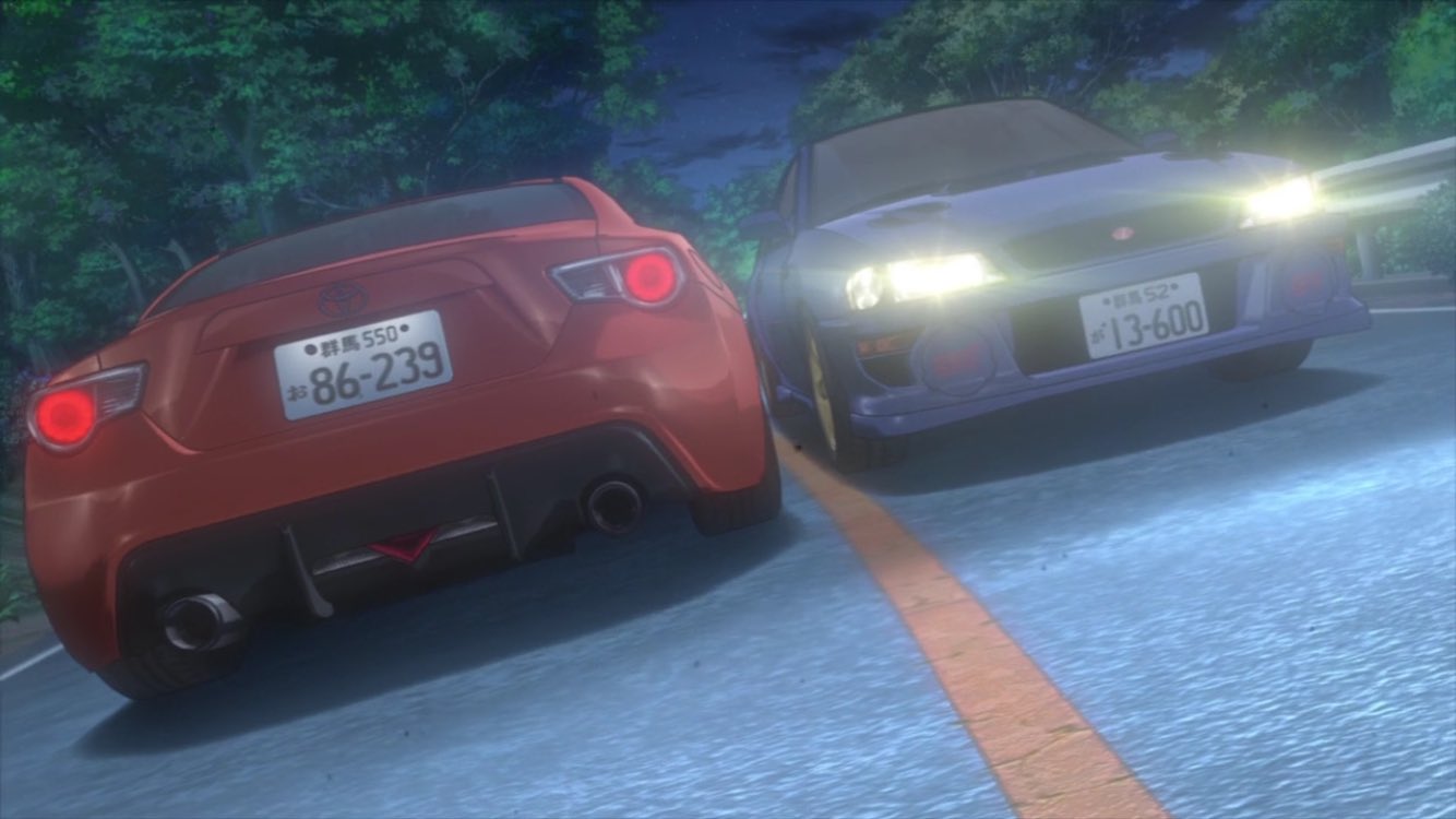 はる１１ 頭文字d Final Stage 最終話 Ed 拓海が運転する文太のスバルgc8インプレッサと秋名峠ですれ違うzn6型gt86のナンバープレートに込められた思い 群馬550 お 86 239 T Co Tuoix530n4 Twitter
