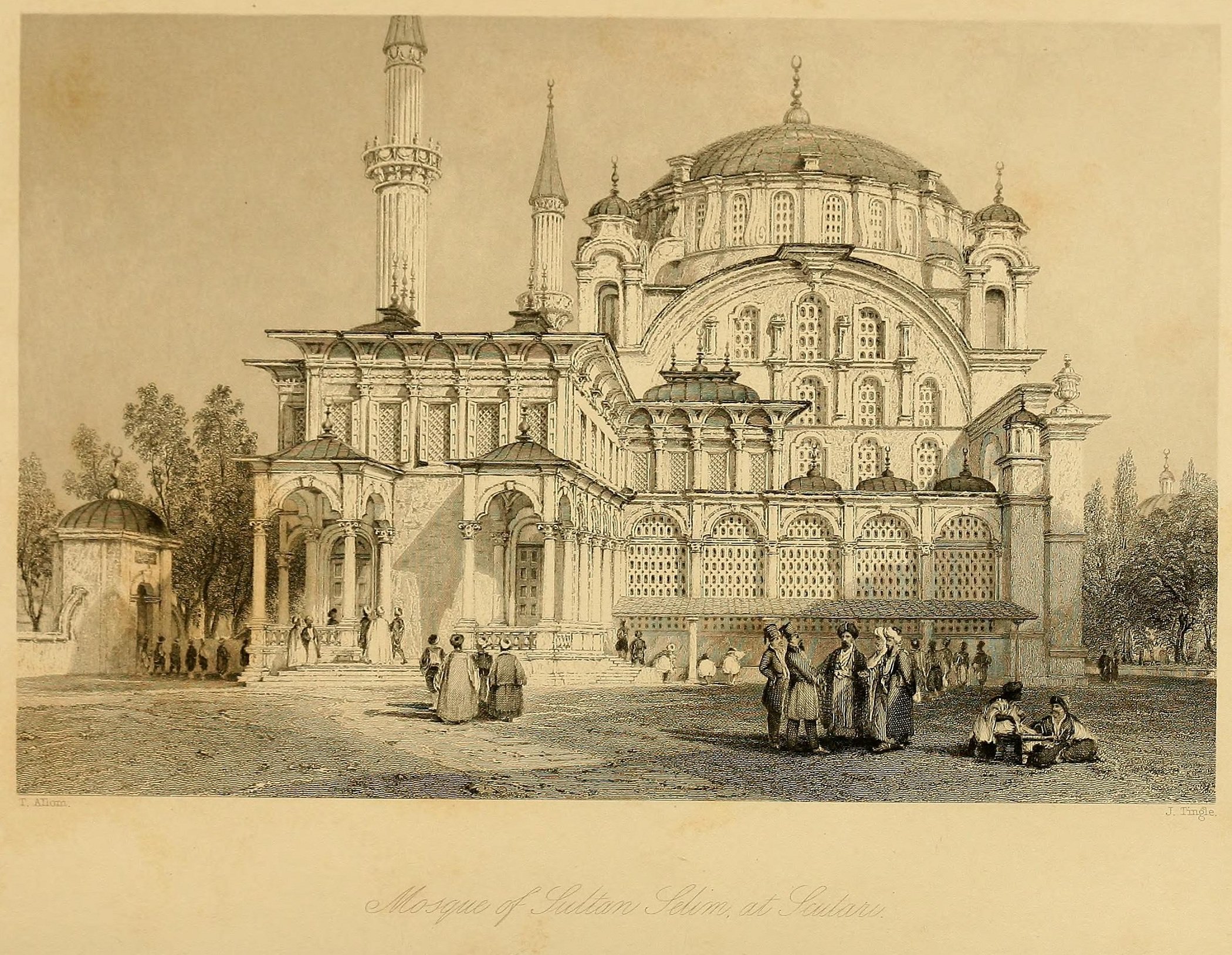 Томас Аллом 1839 гравюра Стамбул