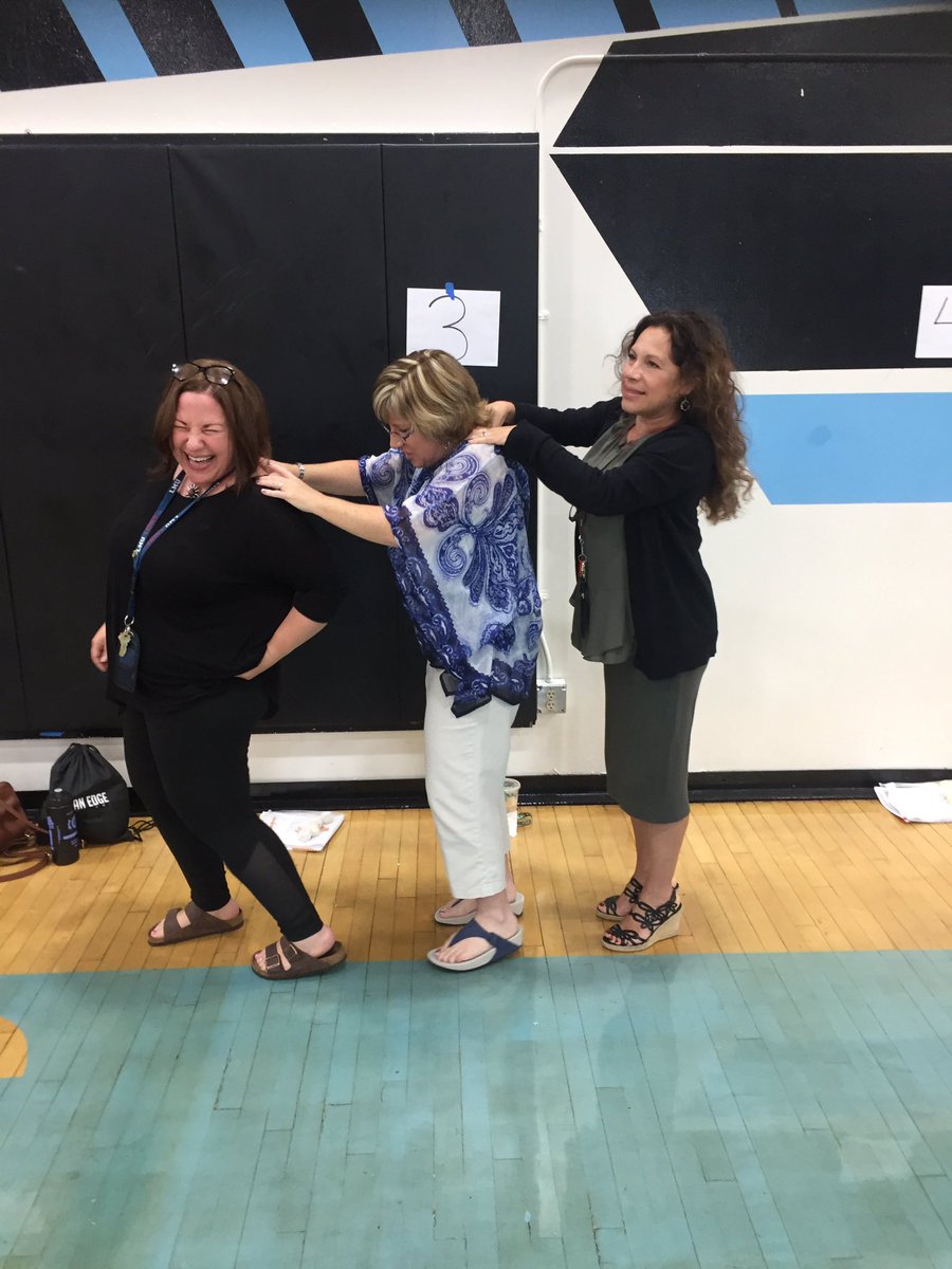 Counselors participating in our freshmen warmup 😌