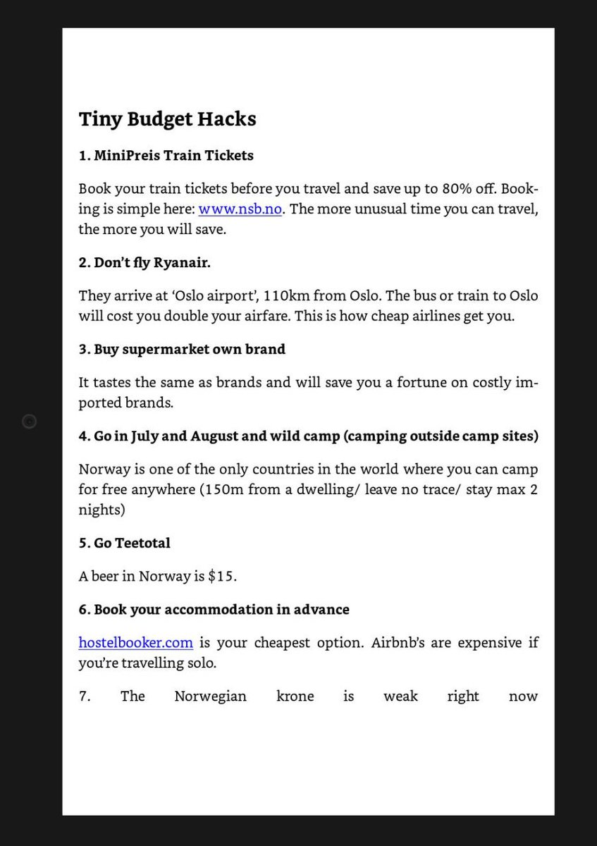 Ultimate budget hacks for travelling Norway. Get your copy free. amazon.co.uk/Two-Weeks-Norw… #norway