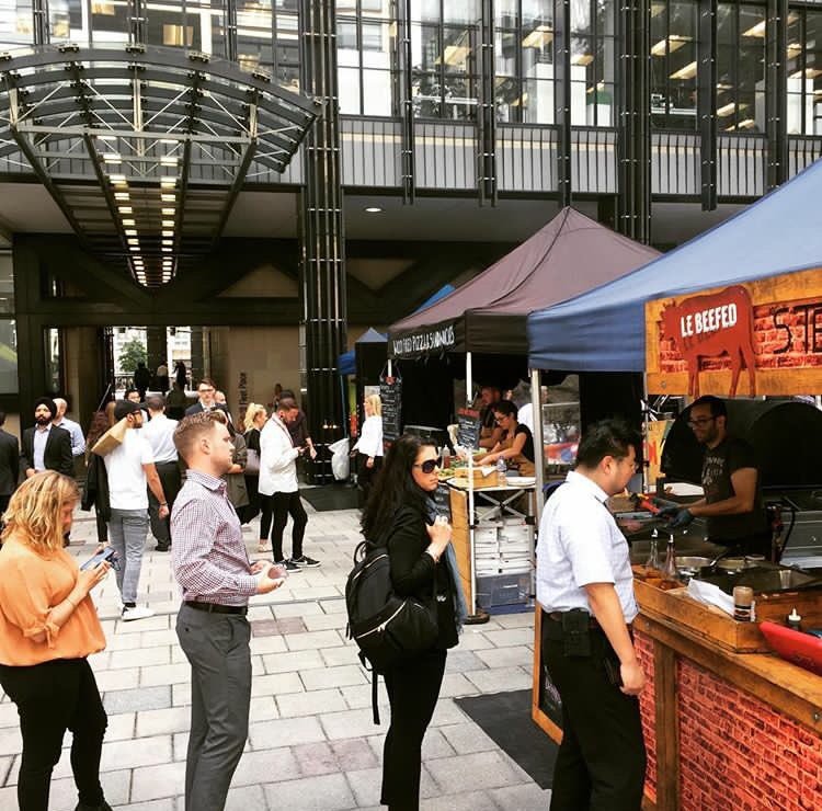 The weather is nice and the #streetfood is even better! Come over to #FleetPlace for some #TuesdayMotivation!