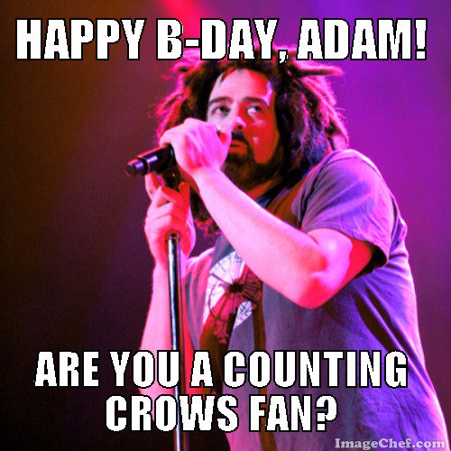 Happy birthday wishes to Adam Duritz of Pic from PR Photos. 