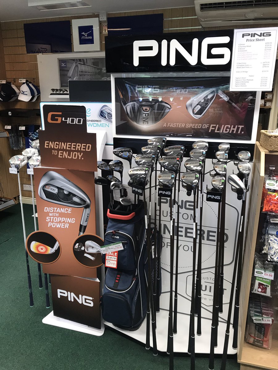 pga_sarah's tweet image. @ForemostGRIP @PingTour @ForemostDanny -Our Display Is Up With A Women's Touch To It! 🎉🙊#PINGG400display #NewProduct #FlysMiles!