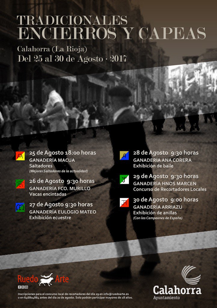 Tradicionales encierros y capeas Calahorra 2017.
#tradiciones #encierros #Calahorra #fiestas