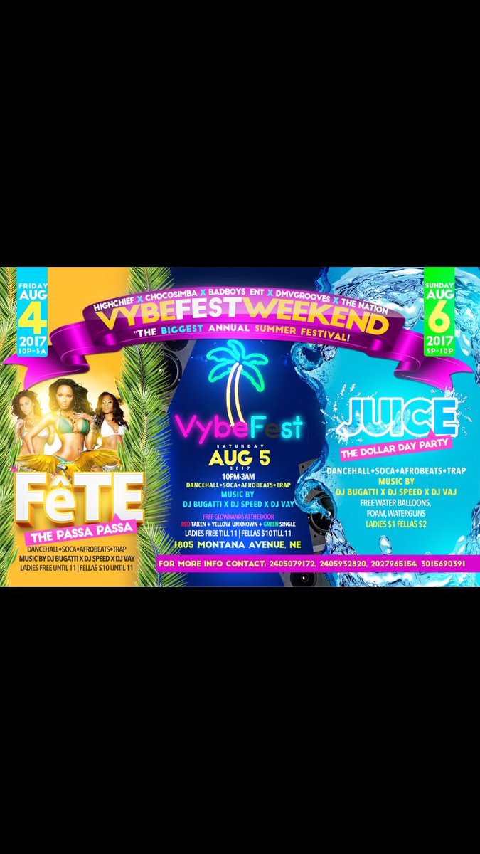 RickyDipp's tweet photo. Move for the weekend .. Friday SATURDAY n Sunday turn up #Vybefestweekend https://t.co/ATOELw3y8S