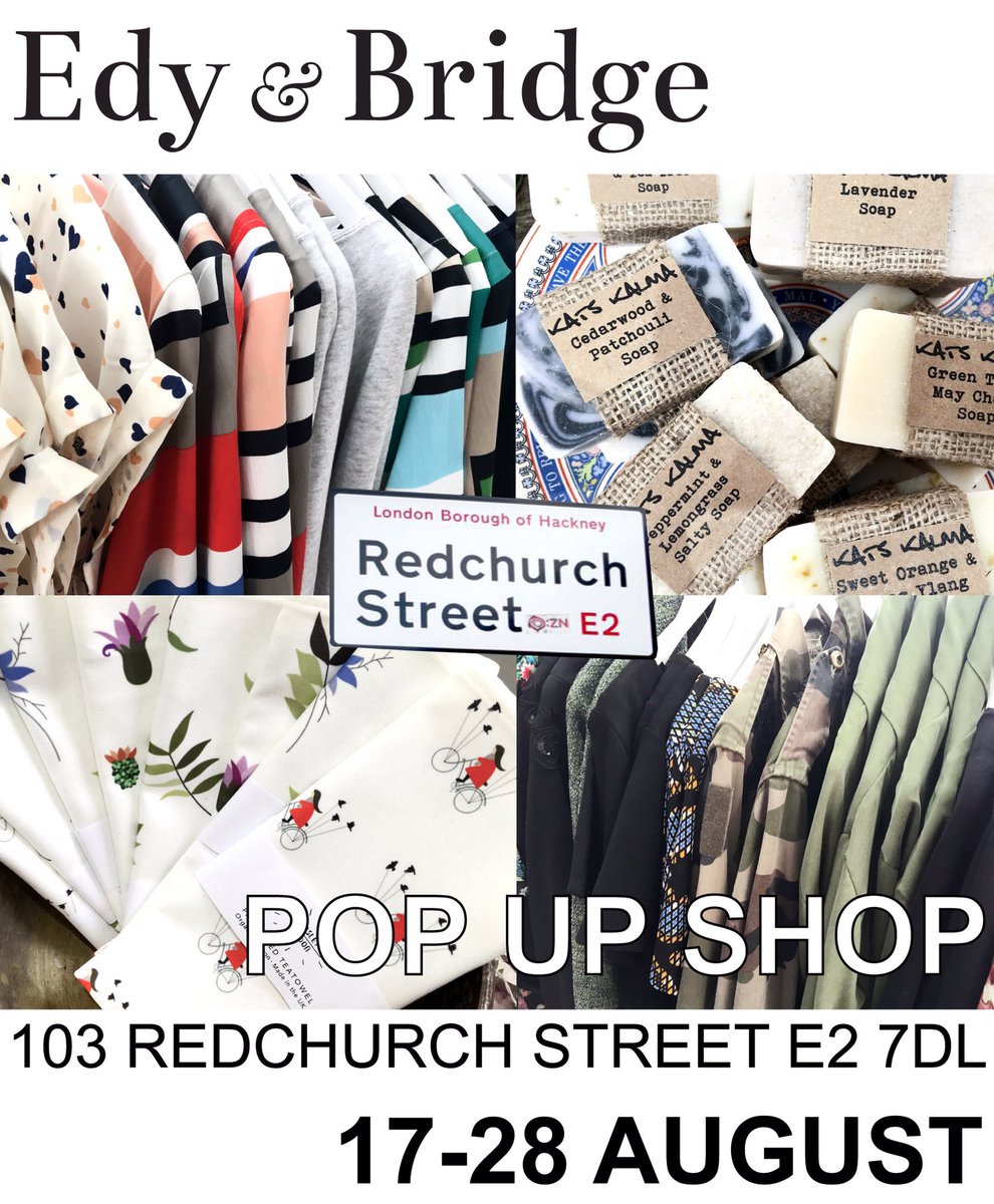 We will be popping on on Redchurch Street 17-28 August pop in and say hello....❤️💛💚💙