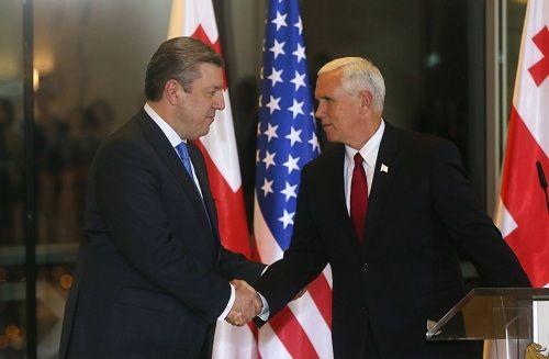 Amb_Salukvadze's tweet photo. Mike Pence in Tbilisi #Georgia: We Stand for your Freedom and our Shared Values
#USGeorgia #VPinEurope https://t.co/hWDsiKcWWt https://t.co/CgNVAaNWuN