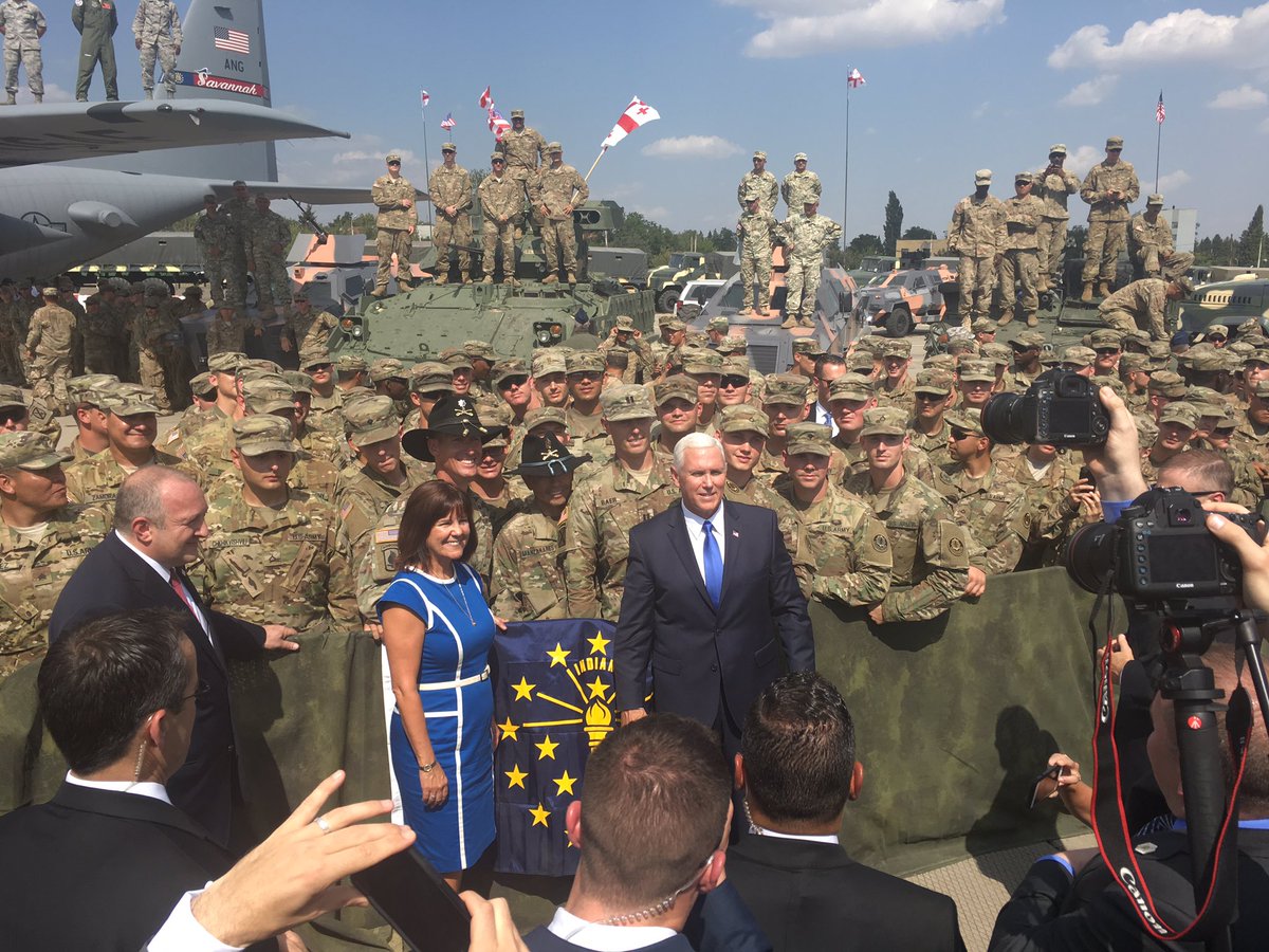 2dCavalryRegt's tweet photo. We had the privilege of attending the @VP speech in Georgia #VPinEurope #VPinGeorgia #NoblePartner #StrongEurope https://t.co/ky358ozhpx
