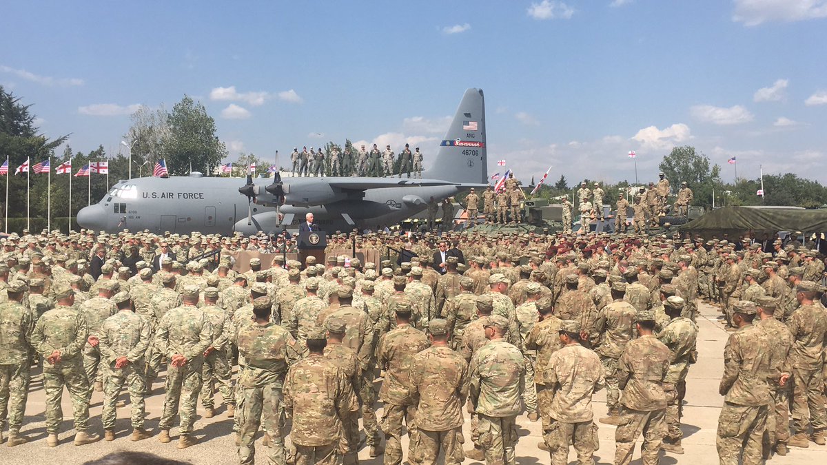 2dCavalryRegt's tweet photo. We had the privilege of attending the @VP speech in Georgia #VPinEurope #VPinGeorgia #NoblePartner #StrongEurope https://t.co/ky358ozhpx