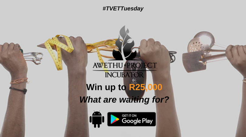 AwethuProject's tweet photo. Every day you wait is another day you won't get back. #TVETTuesday #AwethuApp

Start with our app today: https://t.co/OGLWXax1Nr https://t.co/idOyYOcAwc