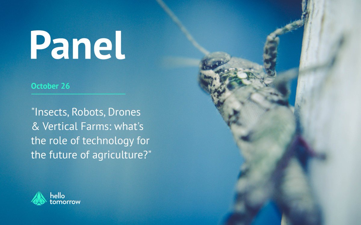 hellotmrc's tweet photo. Feeding 10 billion in 2050? We find out if #agritech could be a solution with panel @ProfSBlackmore @Ynsect @AeroFarms at #HTSummit in Oct! https://t.co/G6akK8wuVE